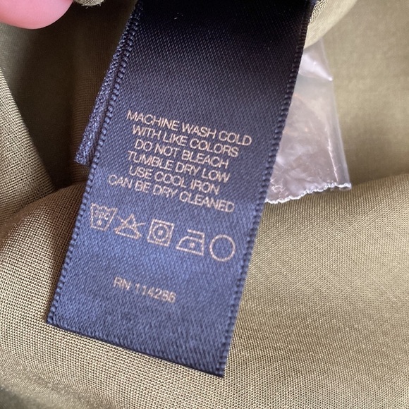 Frye Addie Western olive green button down top NWT - Picture 8 of 8